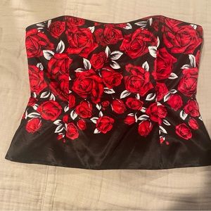WHBM Floral Corset Bustier